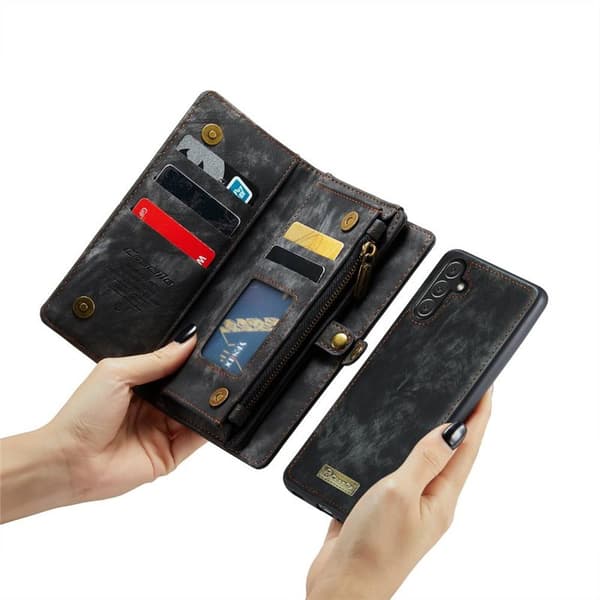 CaseMe mobilcover 008 8-kort Samsung Galaxy A36 5G - Sort/grå