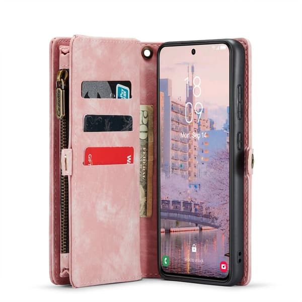 CaseMe mobildeksel 008 8-kort Samsung Galaxy S25 Plus - Rosa