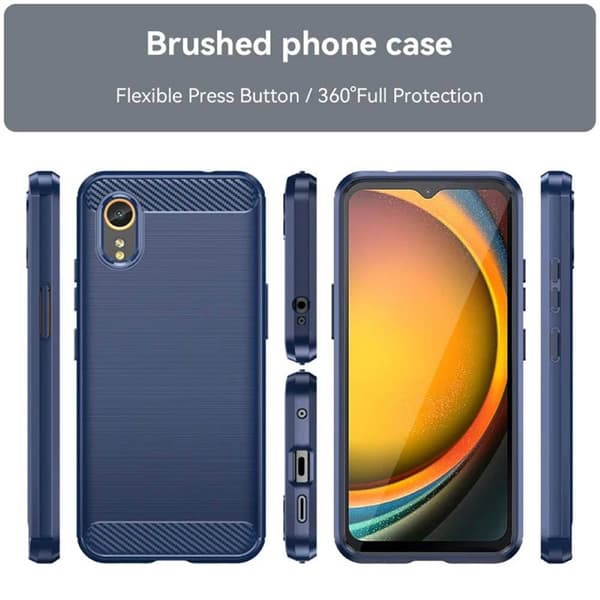 Børstet silikondeksel Samsung Galaxy Xcover 7 Pro - Blå