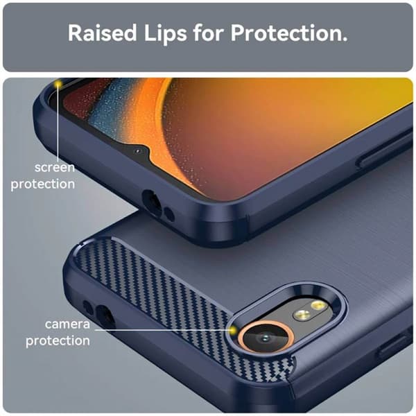Børstet silikondeksel Samsung Galaxy Xcover 7 Pro - Blå