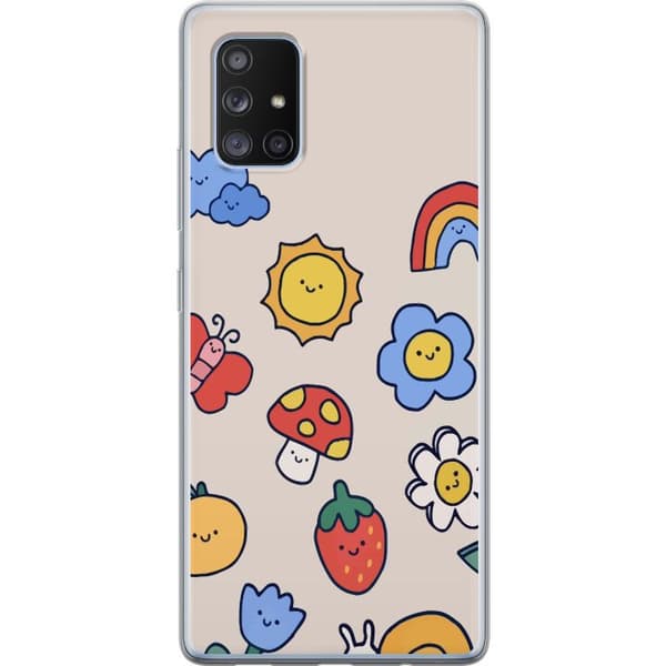 Samsung Galaxy A71 5G Genomskinligt Skal Söt