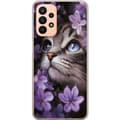 Miniatyrbillede 1 af 3: Samsung Galaxy A23 Gennemsigtig cover Kat og blomster
