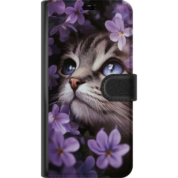Sony Xperia 5 IV Plånboksfodral Kat och blommor