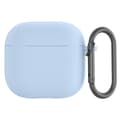 Miniatyrbild 1 av 6: AirPods 4 Skal Med Karbinhake Silikon Ljus Blå