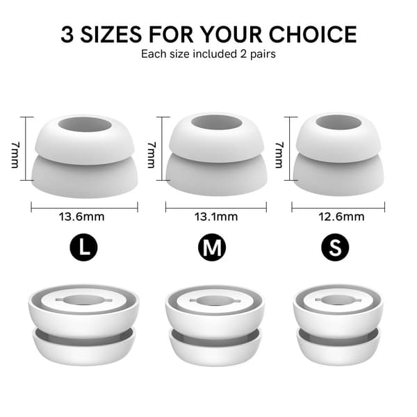 AHASTYLE Galaxy Buds Pro 3 Öronpluggar 3-PACK Vit