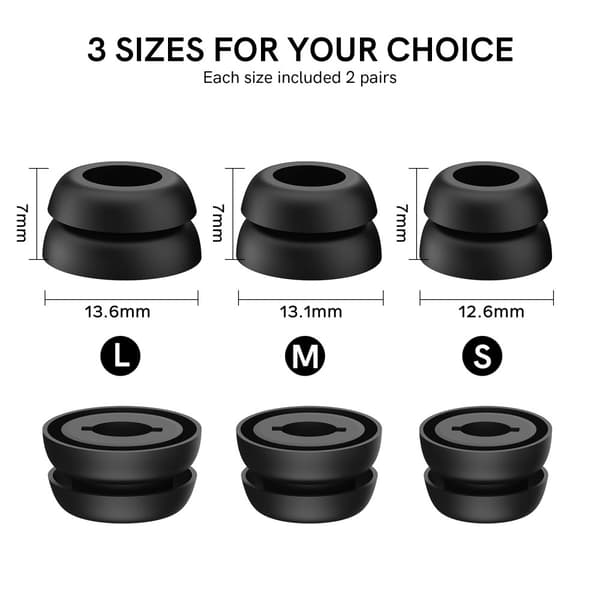 AHASTYLE Galaxy Buds Pro 3 Öronpluggar 3-pack Svart