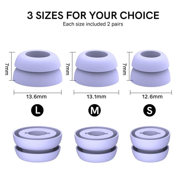 AHASTYLE Galaxy Buds Pro 3 Öronpluggar 3-pack Lila