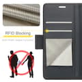 Miniatyrbild 5 av 6: CASEME iPhone 16 Pro Max Fodral Läder RFID Svart