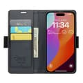 Miniatyrbild 2 av 6: CASEME iPhone 16 Pro Max Fodral Läder RFID Svart