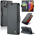 Miniatyrbild 1 av 6: CASEME iPhone 16 Pro Max Fodral Läder RFID Svart