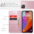 Miniatyrbild 5 av 6: CASEME iPhone 16 Pro Fodral Oil Wax Flip Rosa