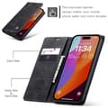 Miniatyrbild 6 av 6: CASEME iPhone 16 Pro Max Fodral Flip Retro Läder Svart