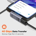 Miniatyrbild 2 av 6: CableCreation USB-C Hona - USB-C Hane Adapter Grå