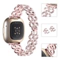 Miniatyrbild 4 av 6: Fitbit Versa 4/Sense 2 Armband Metall Bling Rosa