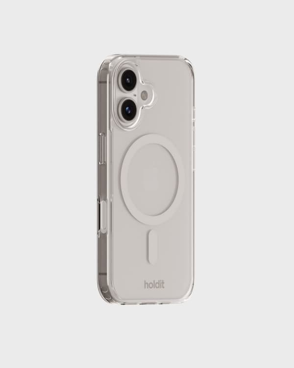 holdit iPhone 16 Mobilskal MagSafe Vit/Transparent