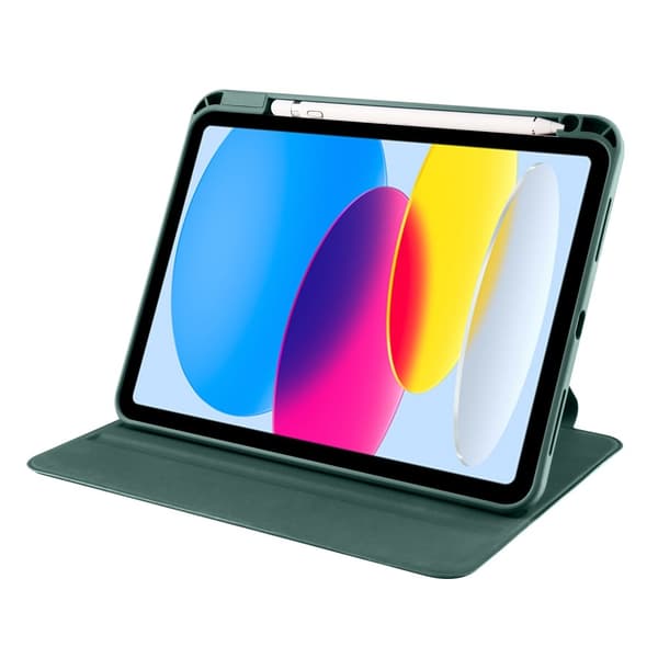 iPad Air 13 2025/2024 Fodral Hybrid Rotation Pennhållare Grön