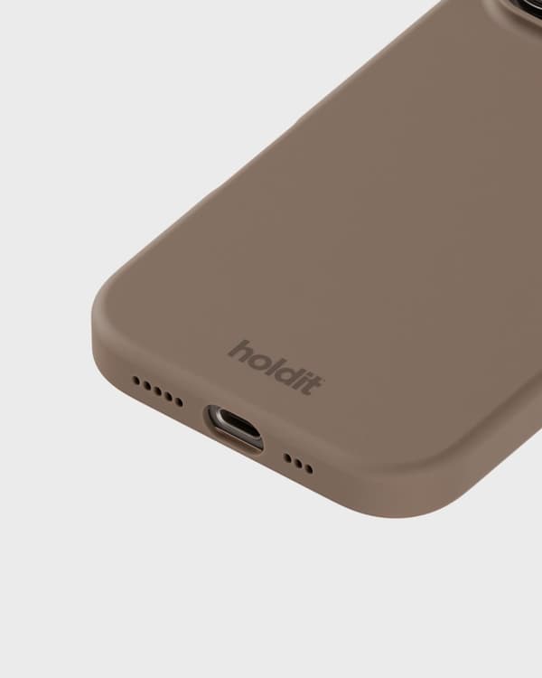 holdit iPhone 16 Pro Mobilskal Silikon Mocha Brown