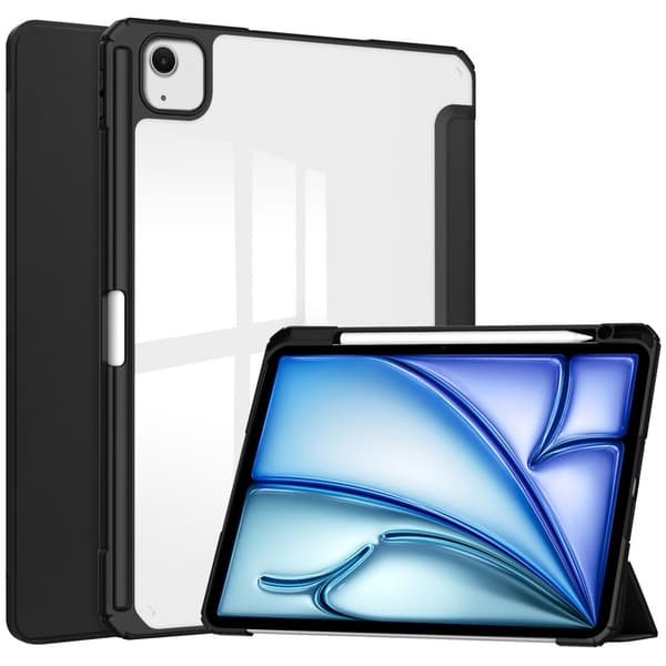iPad Air 13 2025/2024 Fodral Hybrid Med Pennhållare Svart
