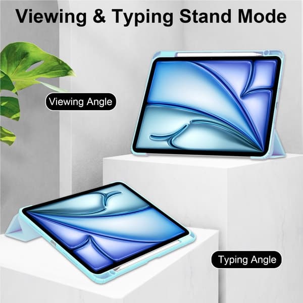 iPad Air 13 2025/2024 Fodral Hybrid Med Pennhållare Blå