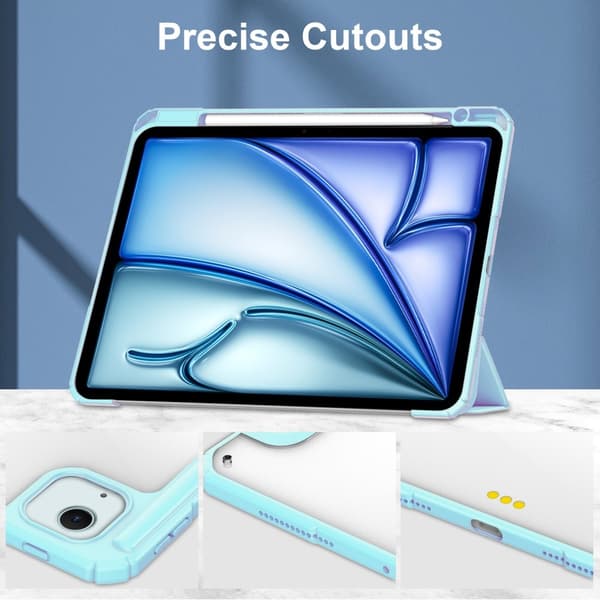 iPad Air 13 2025/2024 Fodral Hybrid Med Pennhållare Blå