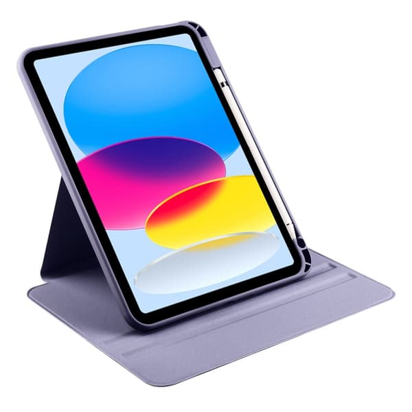 iPad Air 13 2025/2024 Fodral Hybrid Rotation Pennhållare Lila