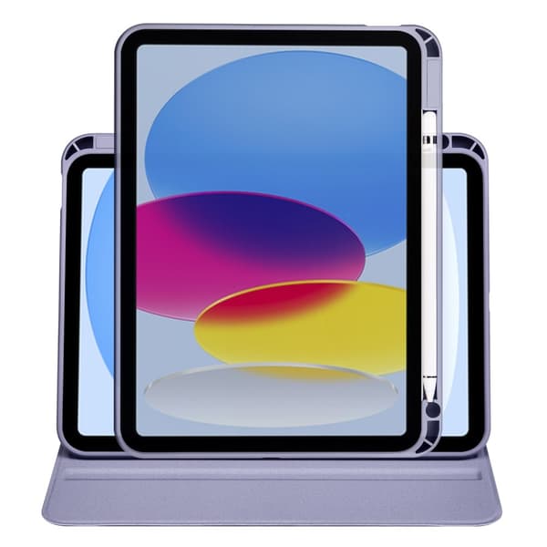 iPad Air 13 2025/2024 Fodral Hybrid Rotation Pennhållare Lila