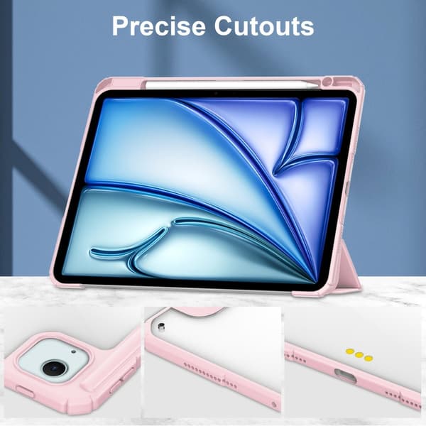 iPad Air 13 2025/2024 Fodral Hybrid Med Pennhållare Rosa
