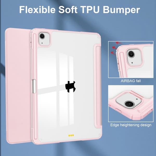 iPad Air 13 2025/2024 Fodral Hybrid Med Pennhållare Rosa