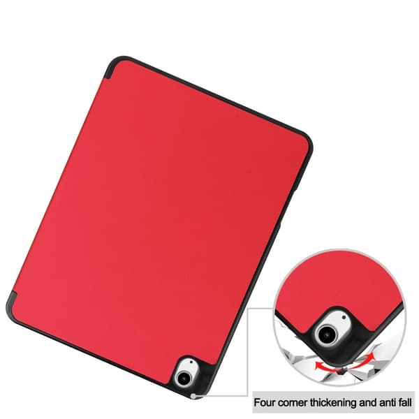 iPad Air 13 2025/2024 Fodral Tri-Fold Pennhållare Röd