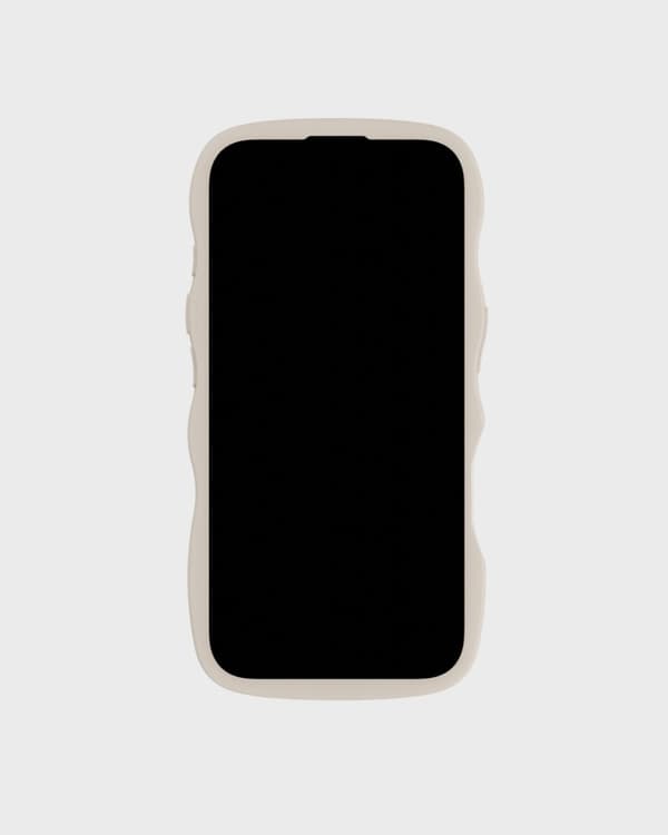 holdit iPhone 16 Skal Wavy Light Beige/Transparent