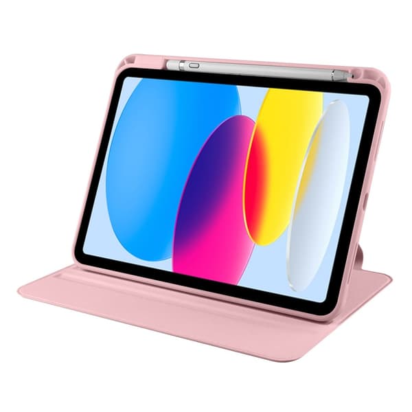 iPad Air 13 2025/2024 Fodral Hybrid Rotation Pennhållare Rosa