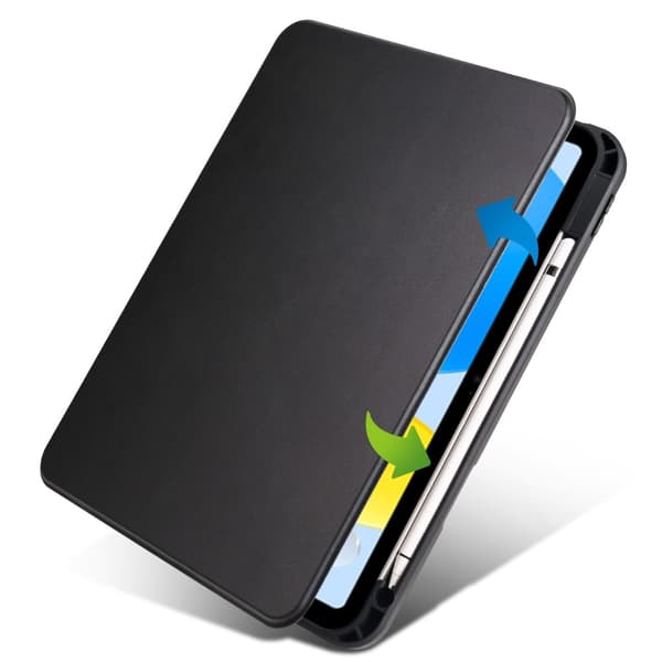 iPad Air 13 2025/2024 Fodral Hybrid Rotation Pennhållare Svart