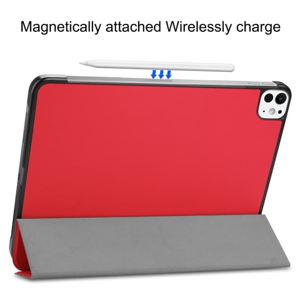 iPad Pro 11 2024 Fodral Tri-Fold Röd