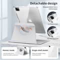 Miniatyrbild 5 av 6: iPad Pro 11 2024 Fodral Hybrid Rotation Pennhållare Vit