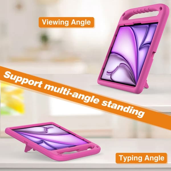 iPad Pro 13 2024/Air 13 2025/2024 Skal EVA Kickstand Rosa