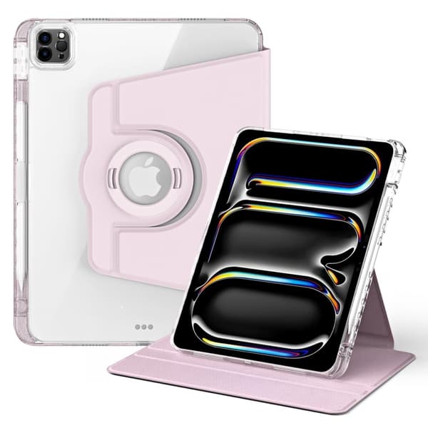 iPad Pro 11 2024 Fodral Hybrid Rotation Pennhållare Rosa