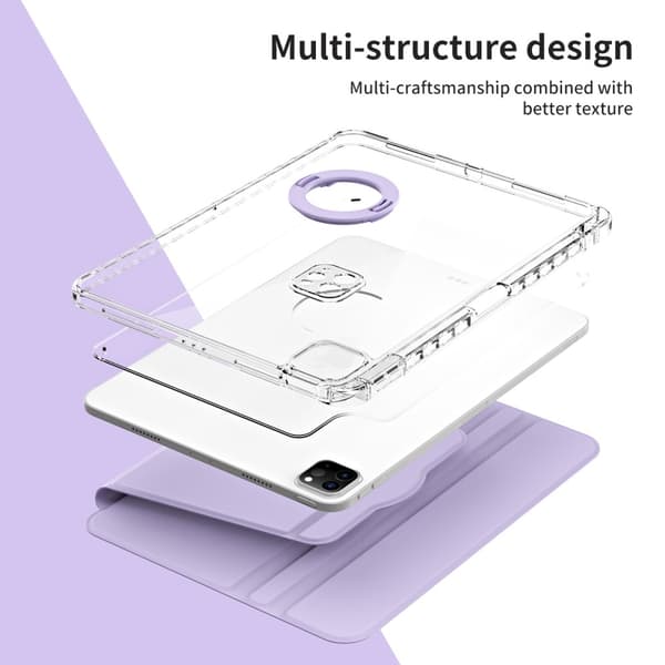 iPad Pro 11 2024 Fodral Hybrid Rotation Pennhållare Lila