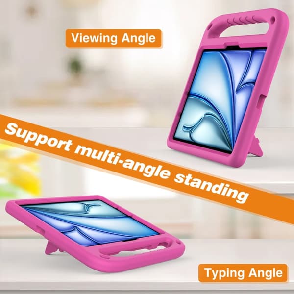 iPad Pro 11 2024/Air 11 2025/2024 Skal EVA Kickstand Rosa