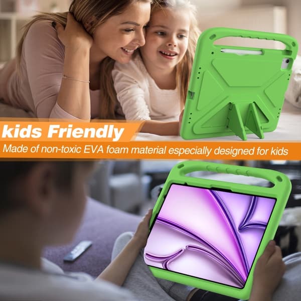 iPad Pro 13 2024/Air 13 2025/2024 Skal EVA Kickstand Grön