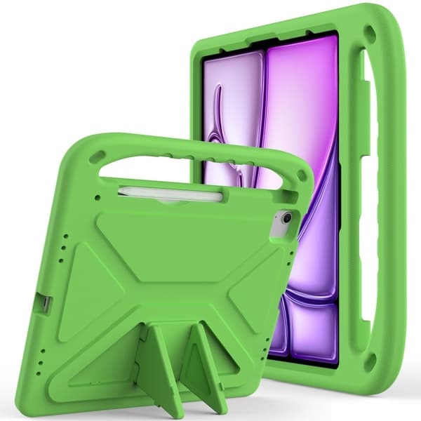 iPad Pro 13 2024/Air 13 2025/2024 Skal EVA Kickstand Grön
