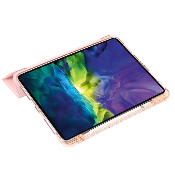 iPad Pro 11 2024 Fodral Tri-Fold Pennhållare Hybrid Rosa