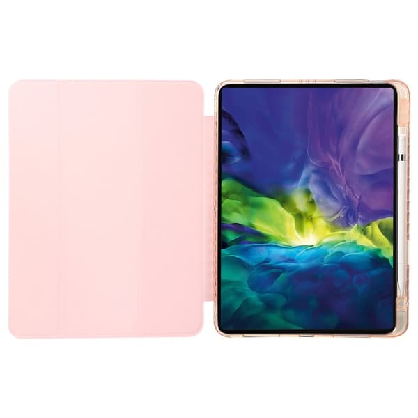 iPad Pro 11 2024 Fodral Tri-Fold Pennhållare Hybrid Rosa