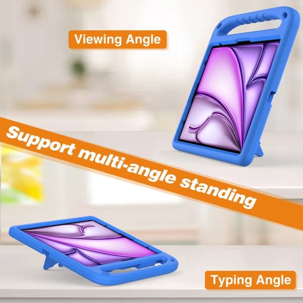 iPad Pro 13 2024/Air 13 2025/2024 Skal EVA Kickstand Blå