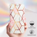 Miniatyrbild 5 av 6: iPhone 16 Pro Max Fodral Marmor Vit/Rosa