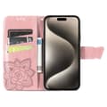 Miniatyrbild 2 av 6: iPhone 16 Pro Max Fodral Med Fjäril Tryck Roséguld