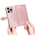 Miniatyrbild 4 av 6: iPhone 16 Pro Max Fodral Mandala Läder Roséguld
