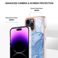 Miniatyrbild 4 av 6: iPhone 16 Pro Max Skal TPU Marmor Blå