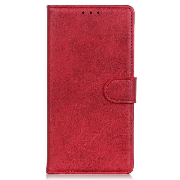 Motorola Edge 50 Plånboksfodral Läder Röd