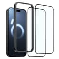 Miniatyrbild 1 av 6: NORTHJO iPhone 16 Pro Max Skärmskydd Heltäckande 2-PACK inkl. Ram