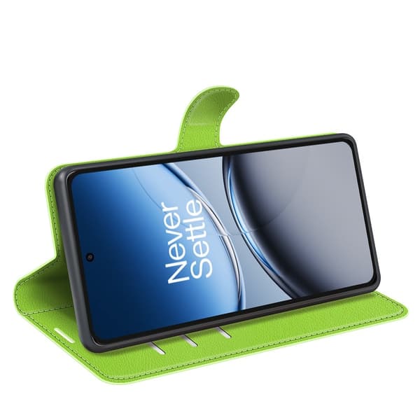 OnePlus Nord 4 Fodral Litchi Läder Grön